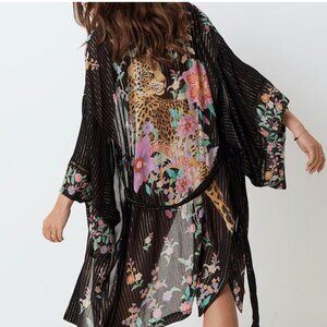 Spell and the Gypsy Collective Jimi midi kimono robe/coverup
